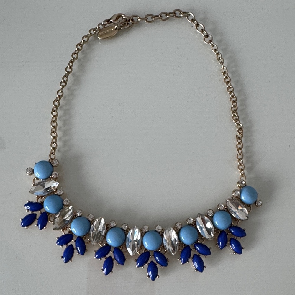 Blue and Gold Chunky Necklace